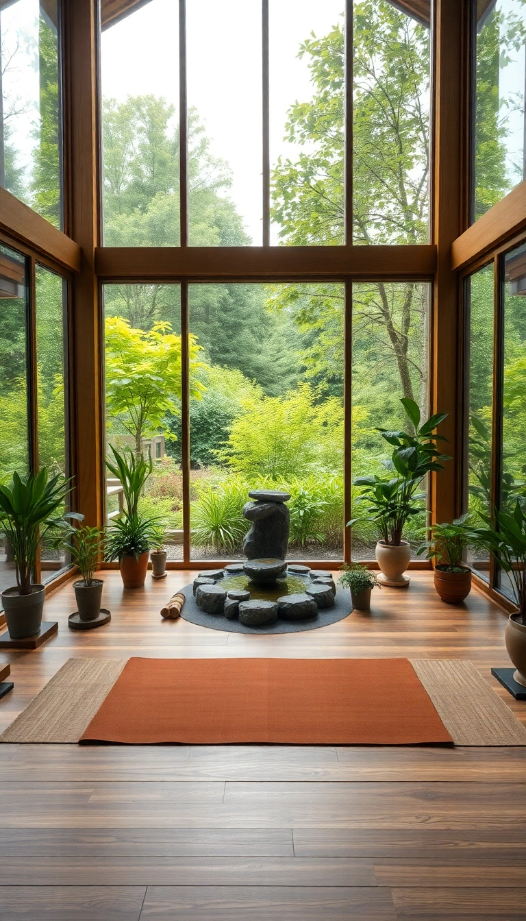 19 Tranquil Meditation Room Designs to Create Your Personal Sanctuary (You'll Love #7!) - 3. Nature-Inspired Oasis