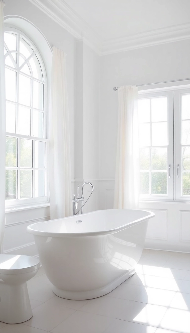 20 Stunning White Bathroom Ideas That'll Make You Feel Like You're in a Spa! - 4. Bright and Airy