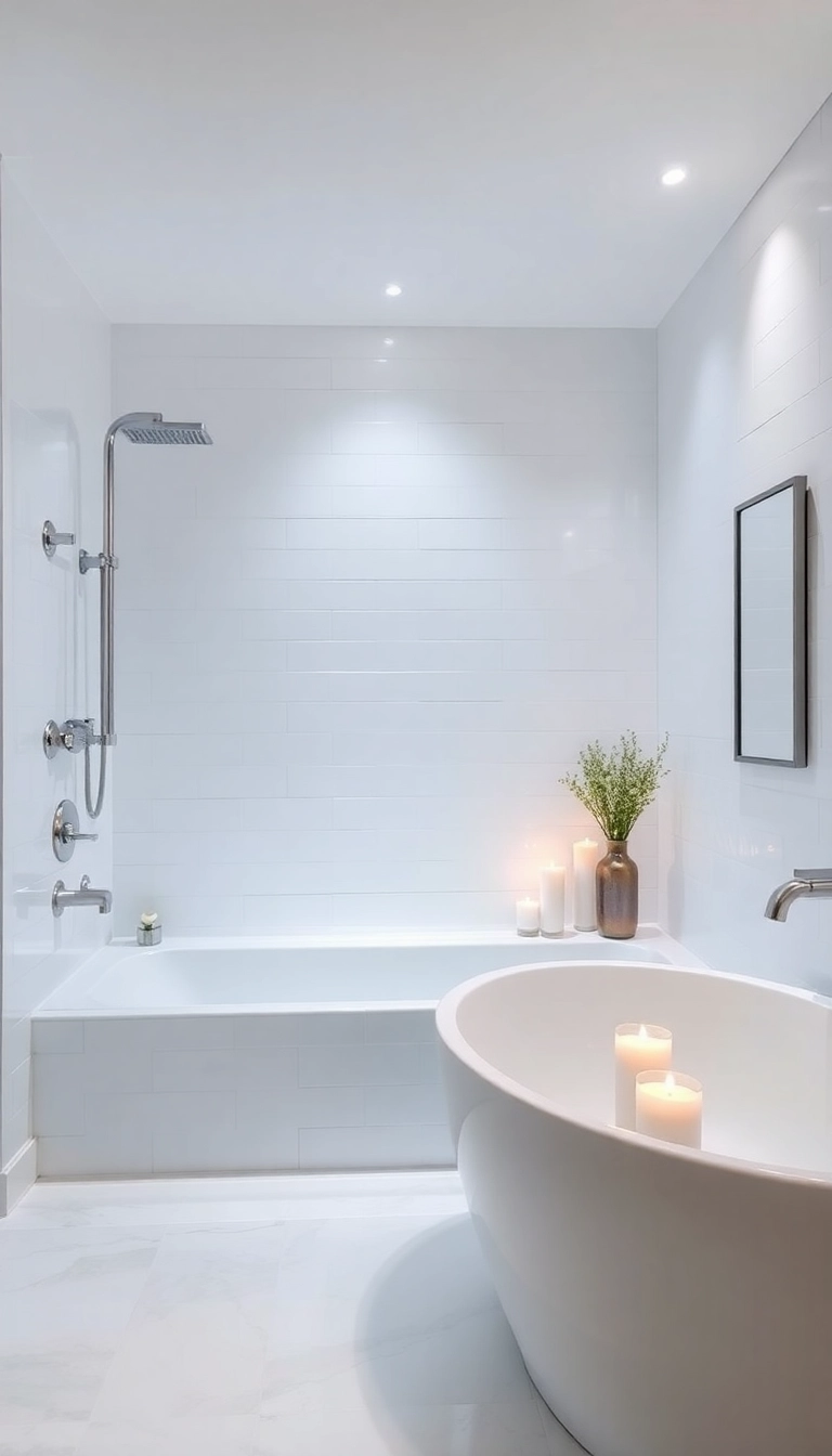 20 Stunning White Bathroom Ideas That'll Make You Feel Like You're in a Spa! - 5. Spa-Like Features