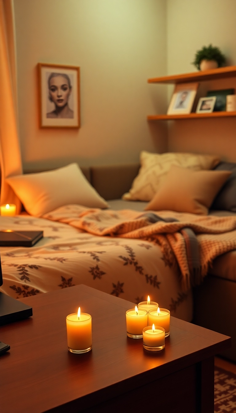 20 Dorm Room Ideas That Will Transform Your Space Without Breaking the Bank! - 15. Scented Candles for Atmosphere