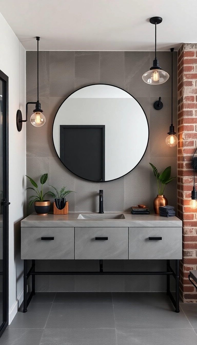 21 Stunning Bathroom Vanity Ideas That'll Transform Your Space (You Won't Believe #15!) - 5. Modern Industrial Vanity