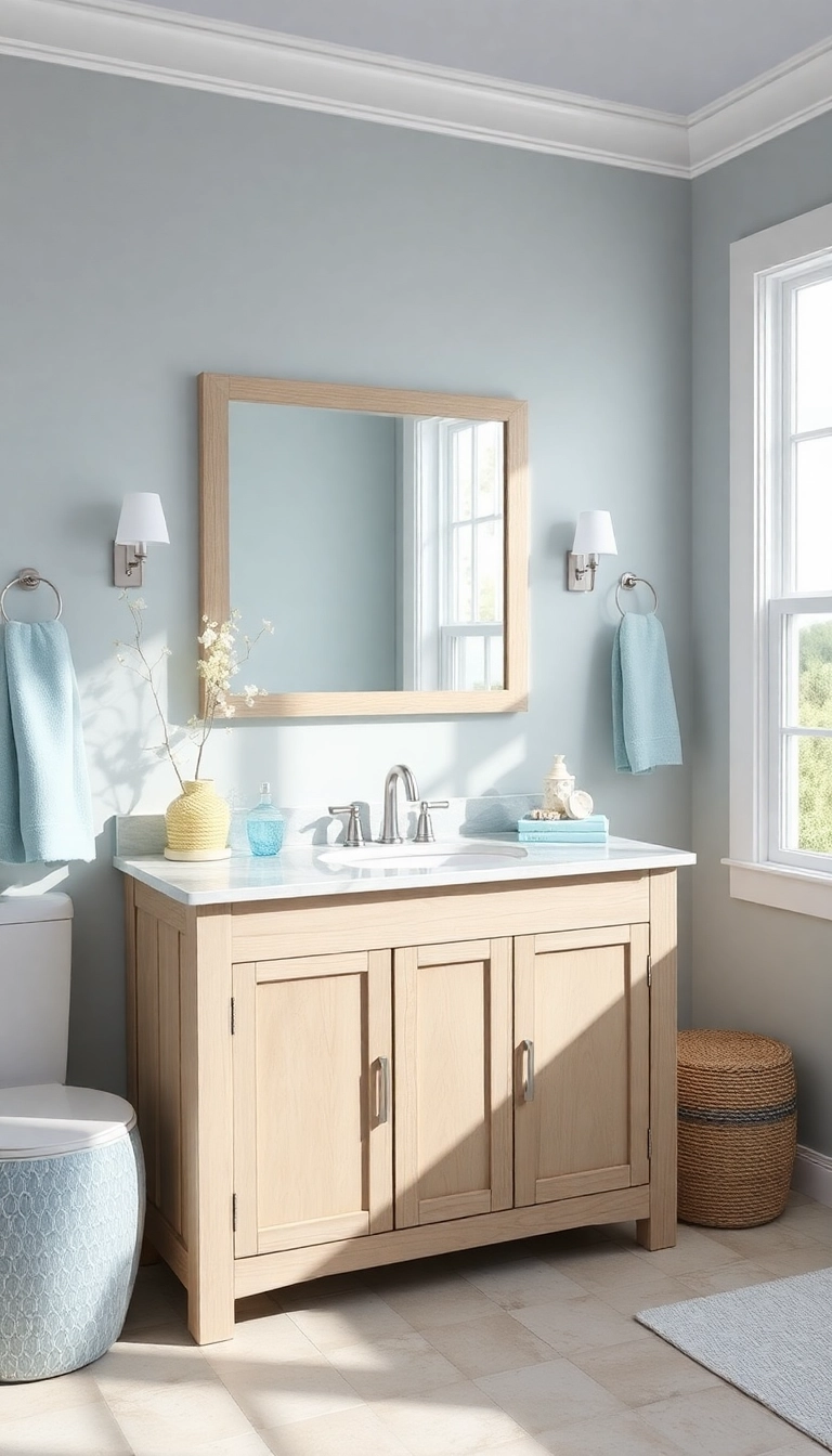 21 Stunning Bathroom Vanity Ideas That'll Transform Your Space (You Won't Believe #15!) - 6. Coastal Retreat Vanity