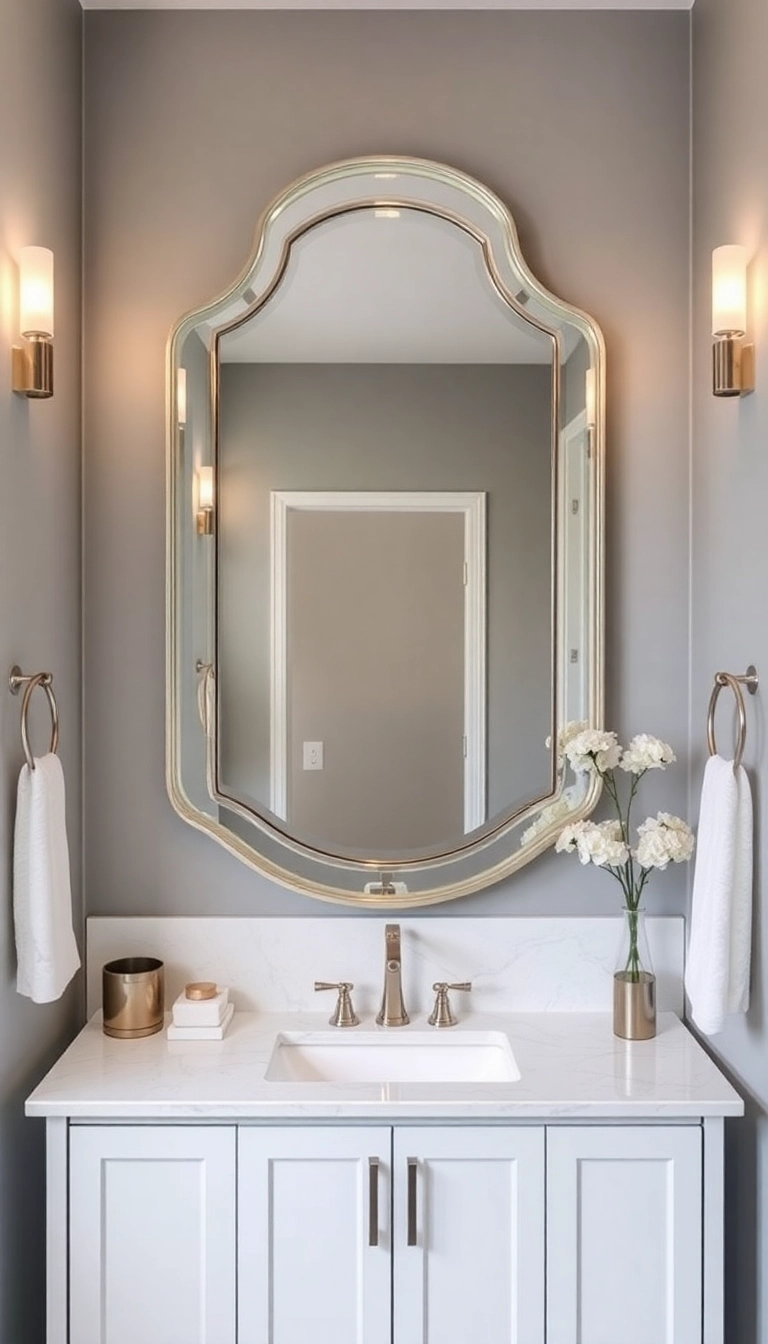 21 Stunning Bathroom Vanity Ideas That'll Transform Your Space (You Won't Believe #15!) - 11. Statement Mirror Magic