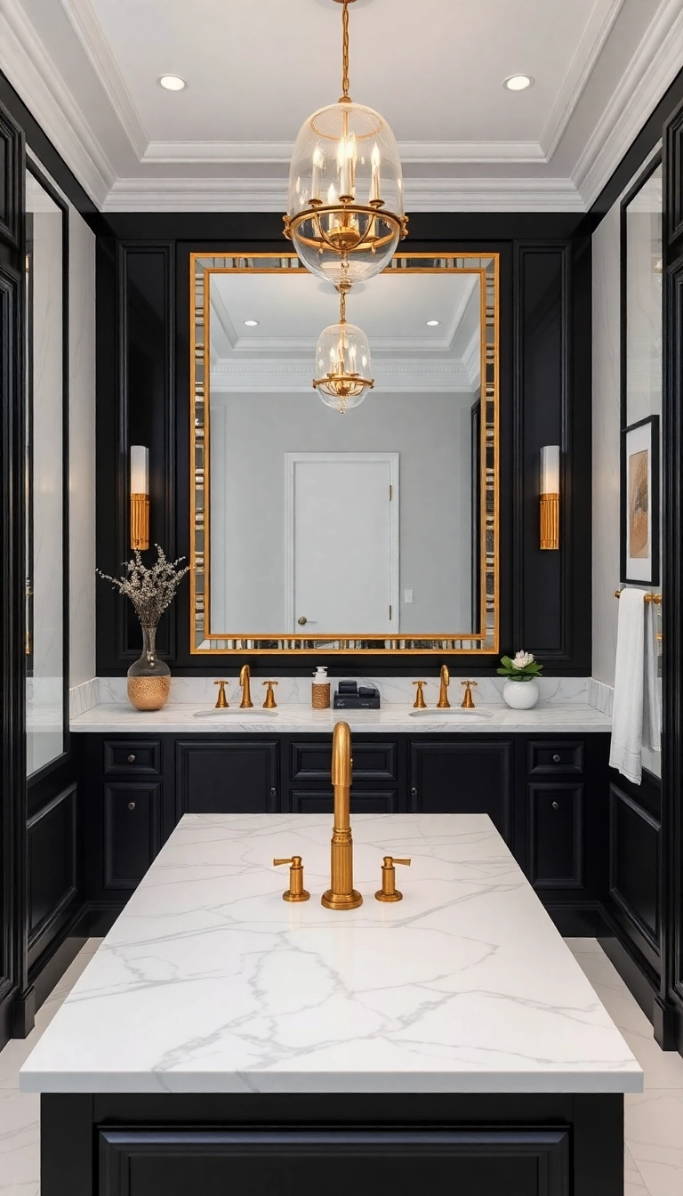 21 Stunning Bathroom Vanity Ideas That'll Transform Your Space (You Won't Believe #15!) - 15. Bold Black Vanity (You Won't Believe This One!)