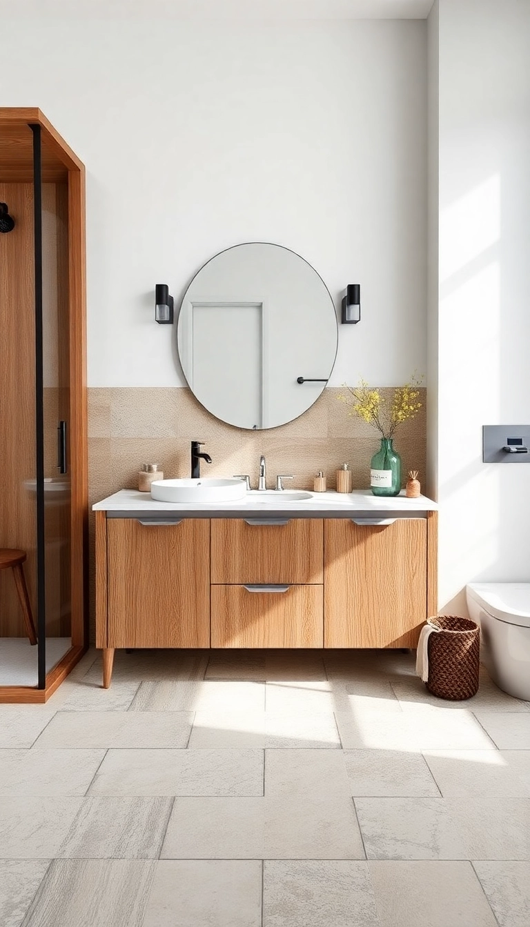 21 Stunning Bathroom Vanity Ideas That'll Transform Your Space (You Won't Believe #15!) - 17. Textured Surface Finishes