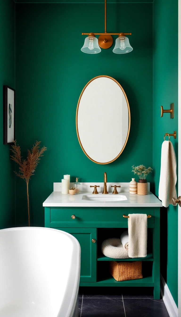 21 Stunning Bathroom Vanity Ideas That'll Transform Your Space (You Won't Believe #15!) - 7. Bold Color Statement