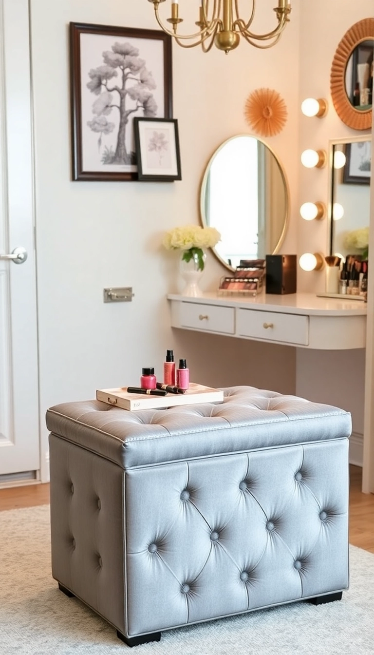 12 Feminine Makeup Room Ideas That Are So Functional You’ll Wonder How You Lived Without Them! - 10. Multi-Functional Storage Solutions