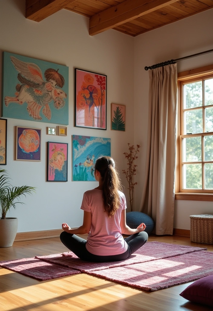 21 Meditation Room Ideas That Will Transform Your Space into a Zen Oasis! - 19. The Artistic Expression