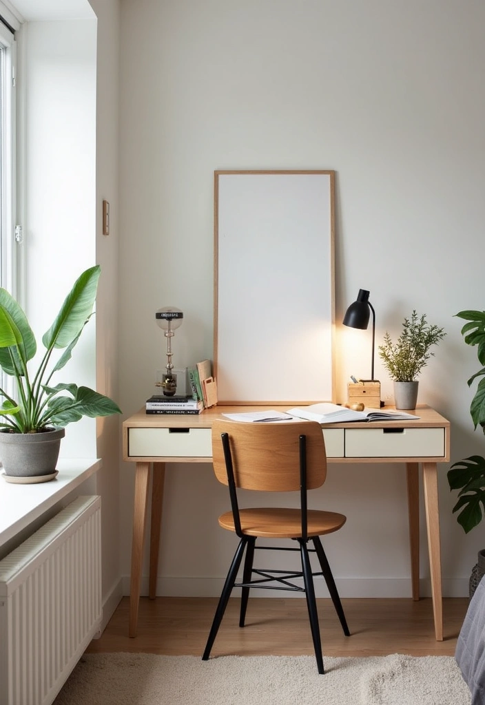 21 IKEA Bedroom Ideas That'll Transform Your Space on a Budget (You Won't Believe #15!) - 14. Chic Workspace with HEMNES Desk
