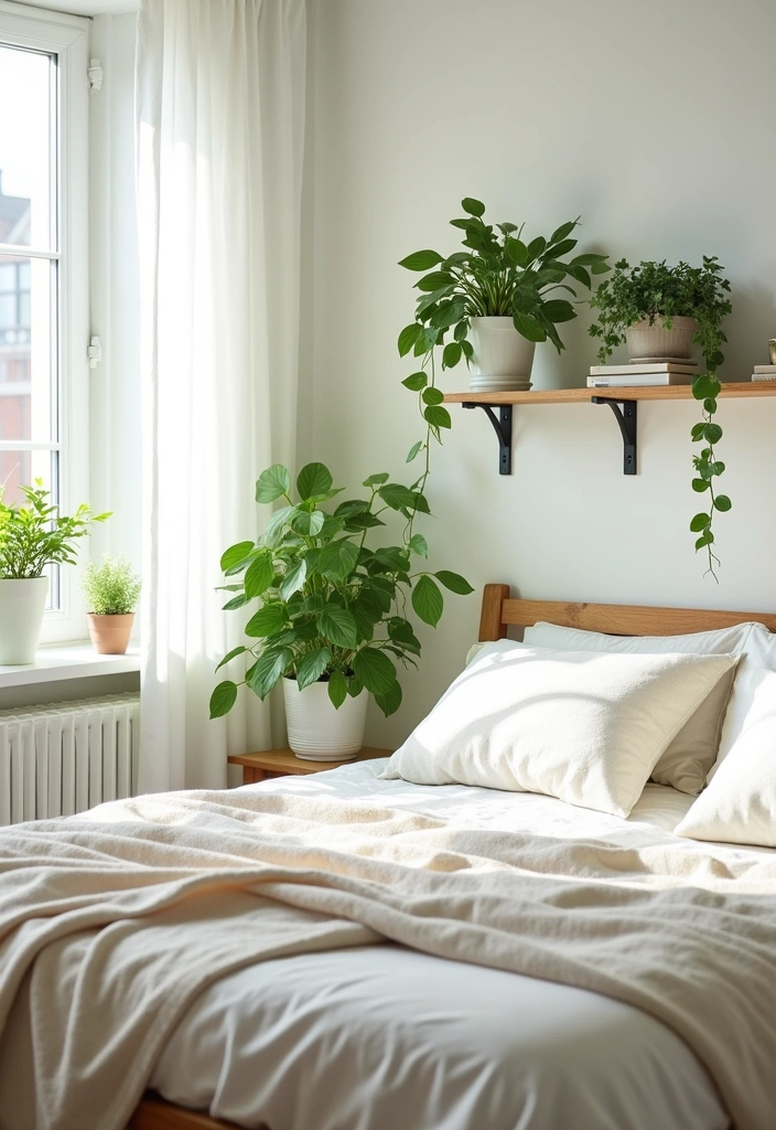 21 IKEA Bedroom Ideas That'll Transform Your Space on a Budget (You Won't Believe #15!) - 17. Nature-Inspired with FEJKA Plants