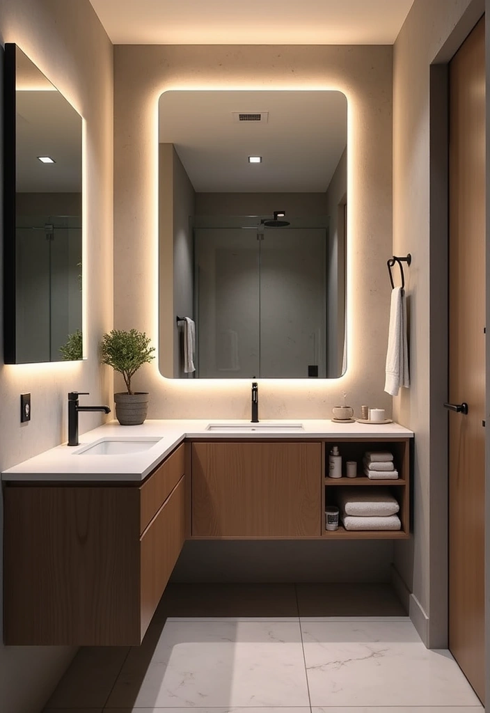 21 Vanity Room Ideas That Will Elevate Your Beauty Space to a Whole New Level! - 12. Tech-Savvy Vanity